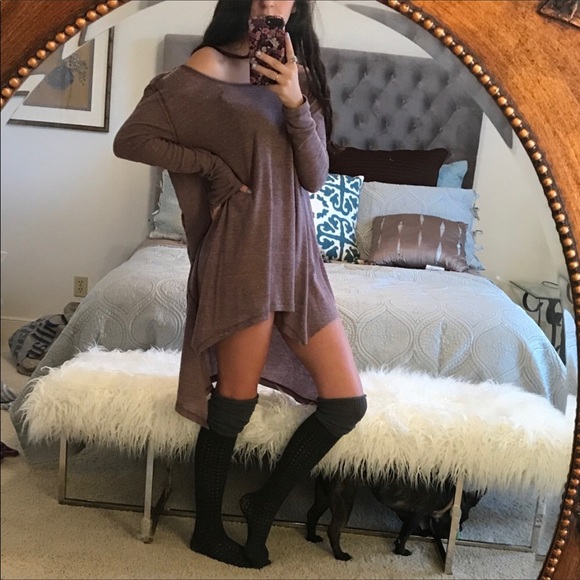 NWT Free People maroon oversized thermal - Picture 5 of 8